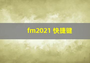 fm2021 快捷键